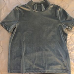 Madewell Velvet Mock-neck Top